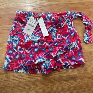 Zara Printed Mini Skirt